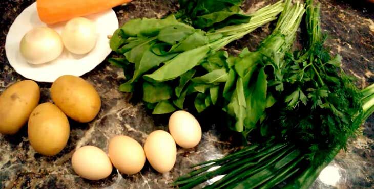Зеленые щи с щавелем и яйцом рецепт