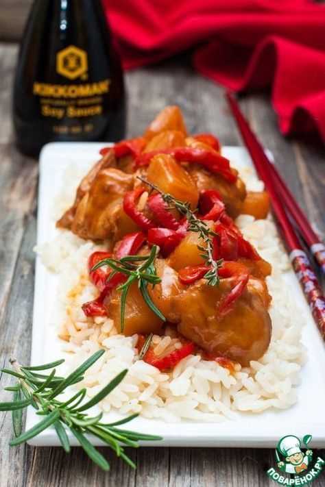 Варианты подачи курицы по китайски в кисло-сладком соусе