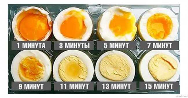 Определение готовности яиц: